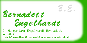 bernadett engelhardt business card